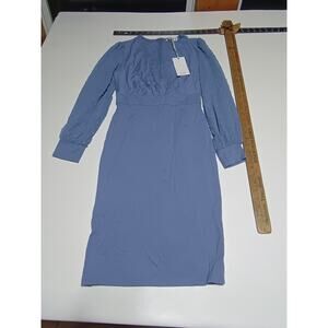 Grace Karen Women's Blue V-Neck Long Sleeve Dress NWT